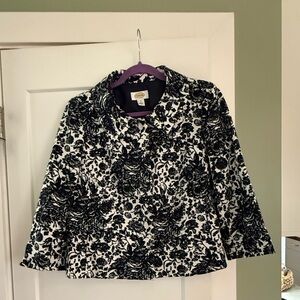 Talbots Short-waist Floral Blazer Size 8